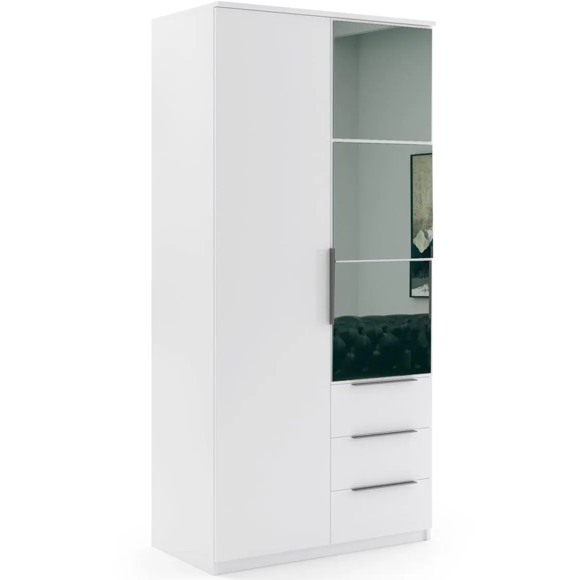 Florence ormar 2vrata + 3fioke 100x60x215 beli