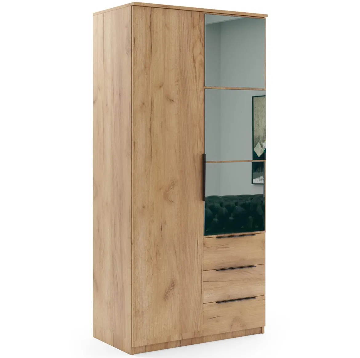 Florence ormar 2vrata + 3fioke 100x60x215 craft zlatni