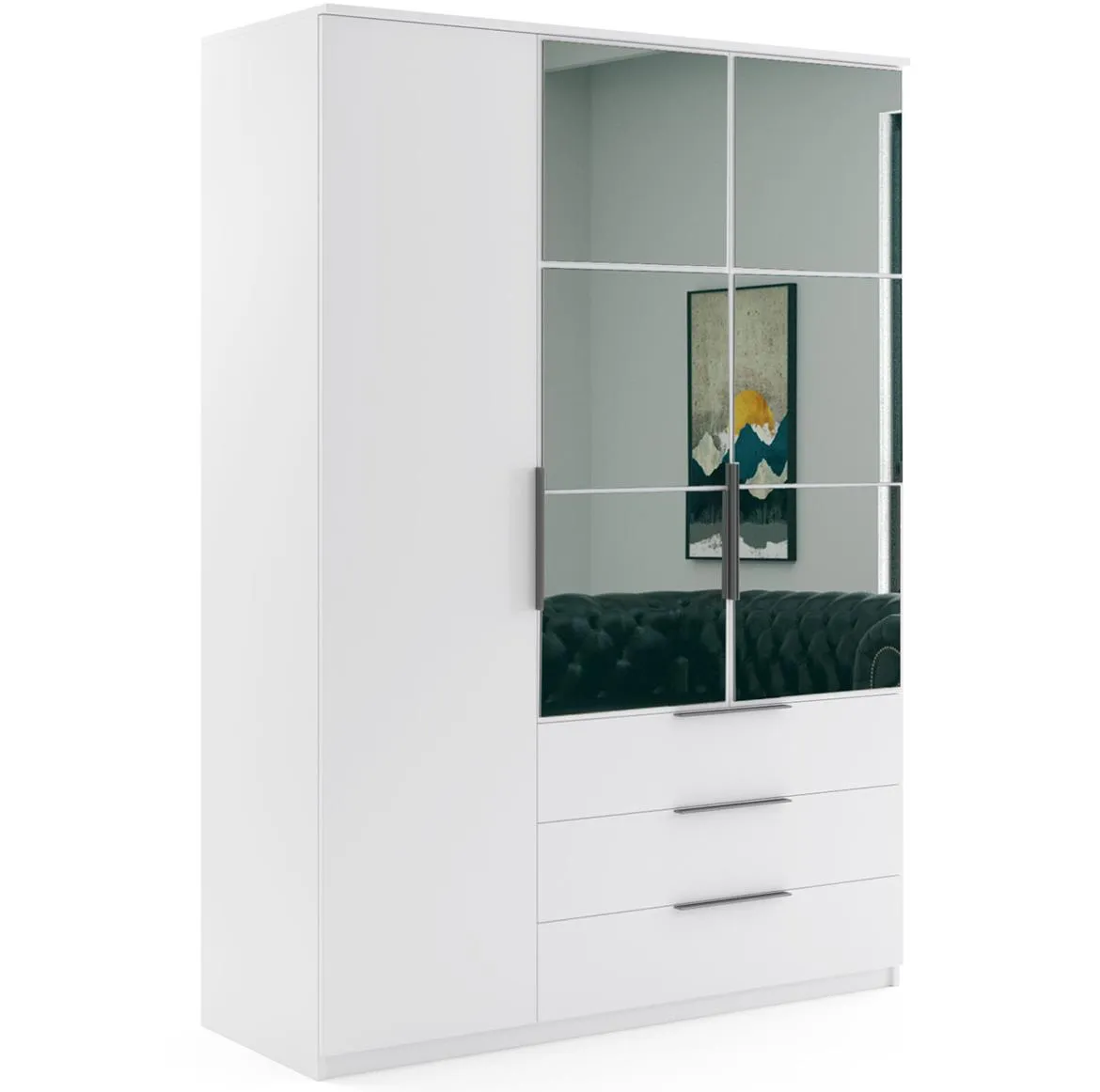 Florence ormar 3vrata + 3fioke 150x60x215 beli