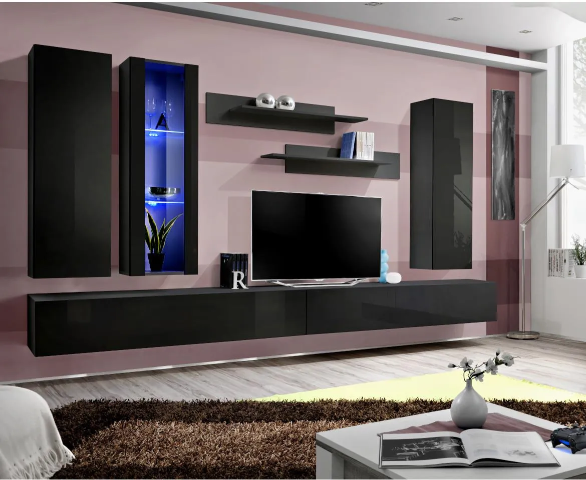 Fly E4 regal 320x40x156 cm crni