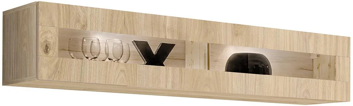 FLY HJ FY 51 vitrina 160x29x30 hickory jacskon hrast