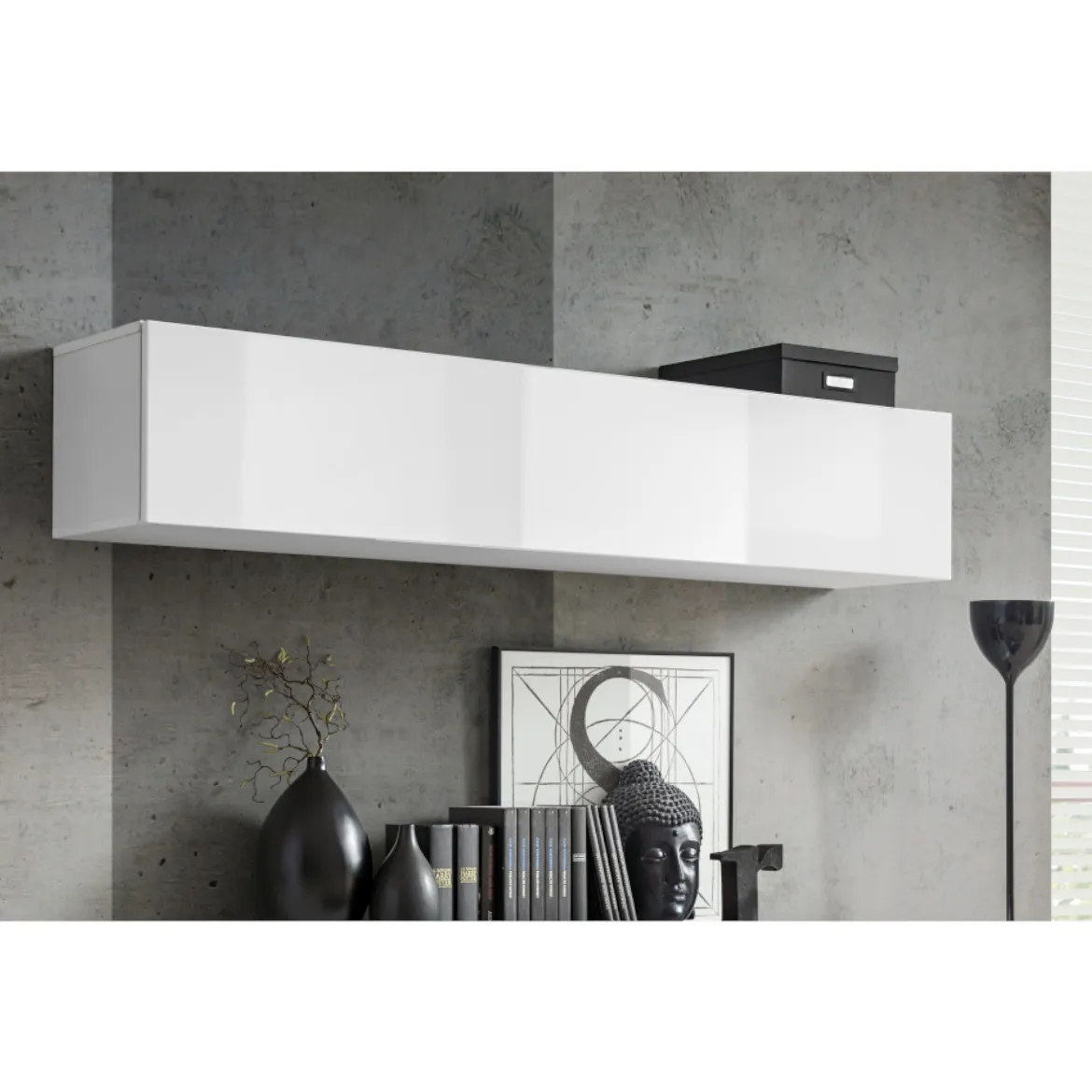 Fly viseci element 1 vrata 160x29x30 beli