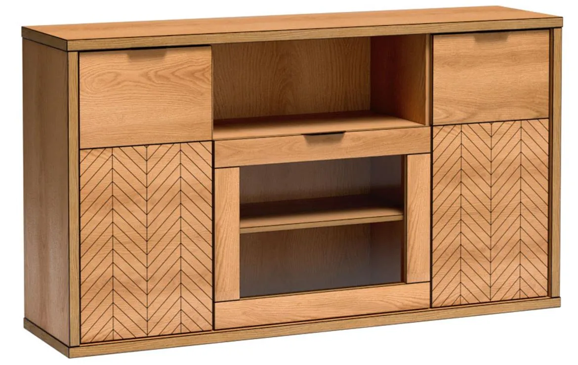 Fonti F4 komoda 2 vrata+1 otvor 158x40,6x90 cm natur