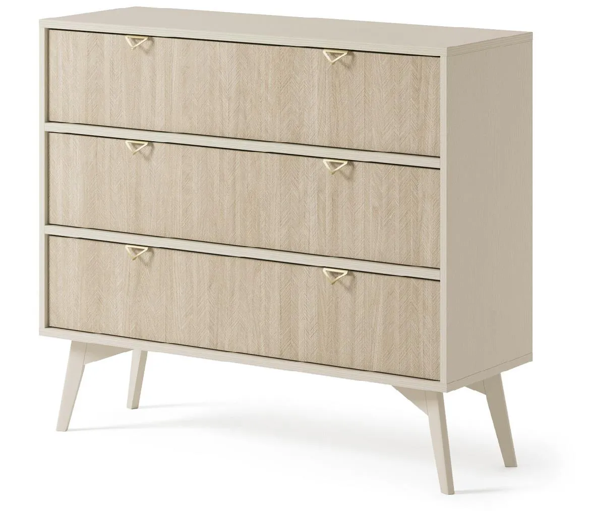 Forest KSZ106 komoda 3 fioke 106x38x80 cm bež/natur