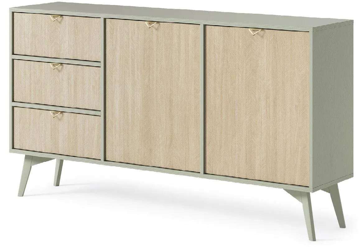 Forest KSZ158 komoda 2 vrata+3 fioke 158x38x80 cm eukaliptus/natur