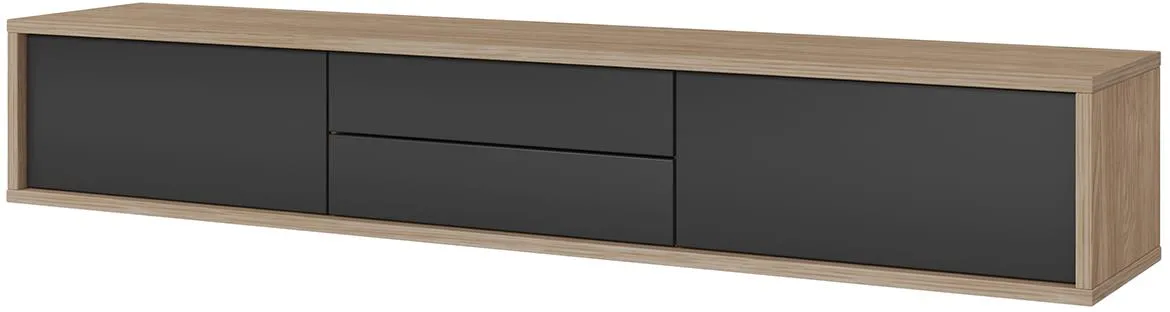 Frida 2k2s 39 TV komoda 2vrata+2fioke 180x36x32 hrast nauljeni/antracit