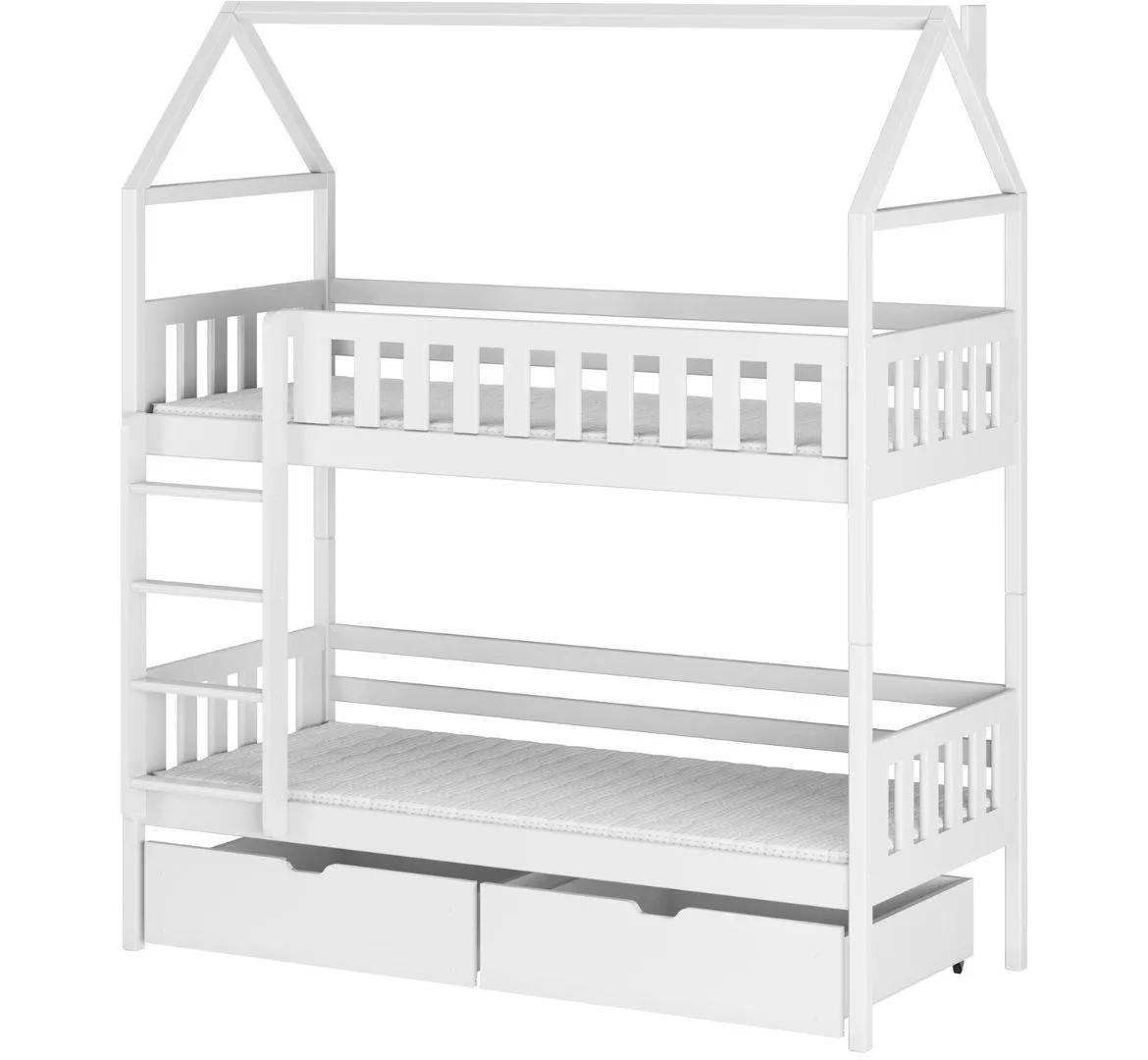 Gaja krevet na kat 87x168x217 cm beli