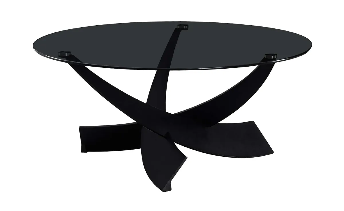 Galido klub sto D90x42 cm staklo / metal
