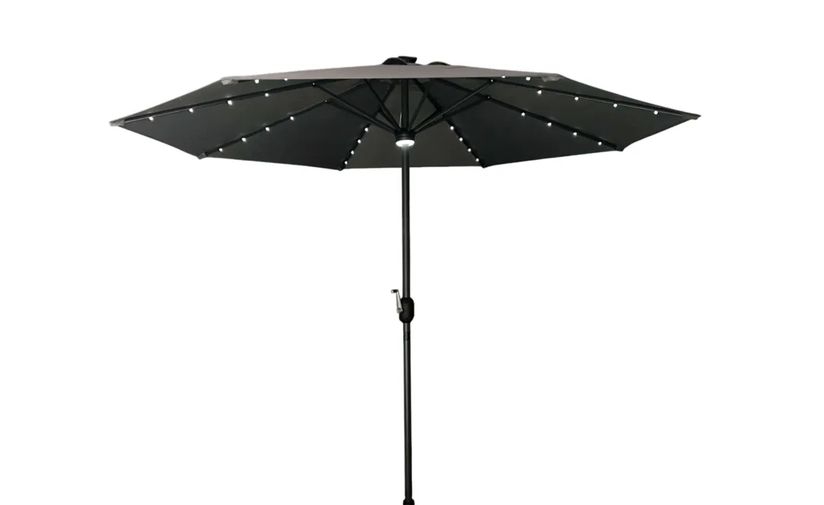 Garden suncobran sa led rasvetom antracit
