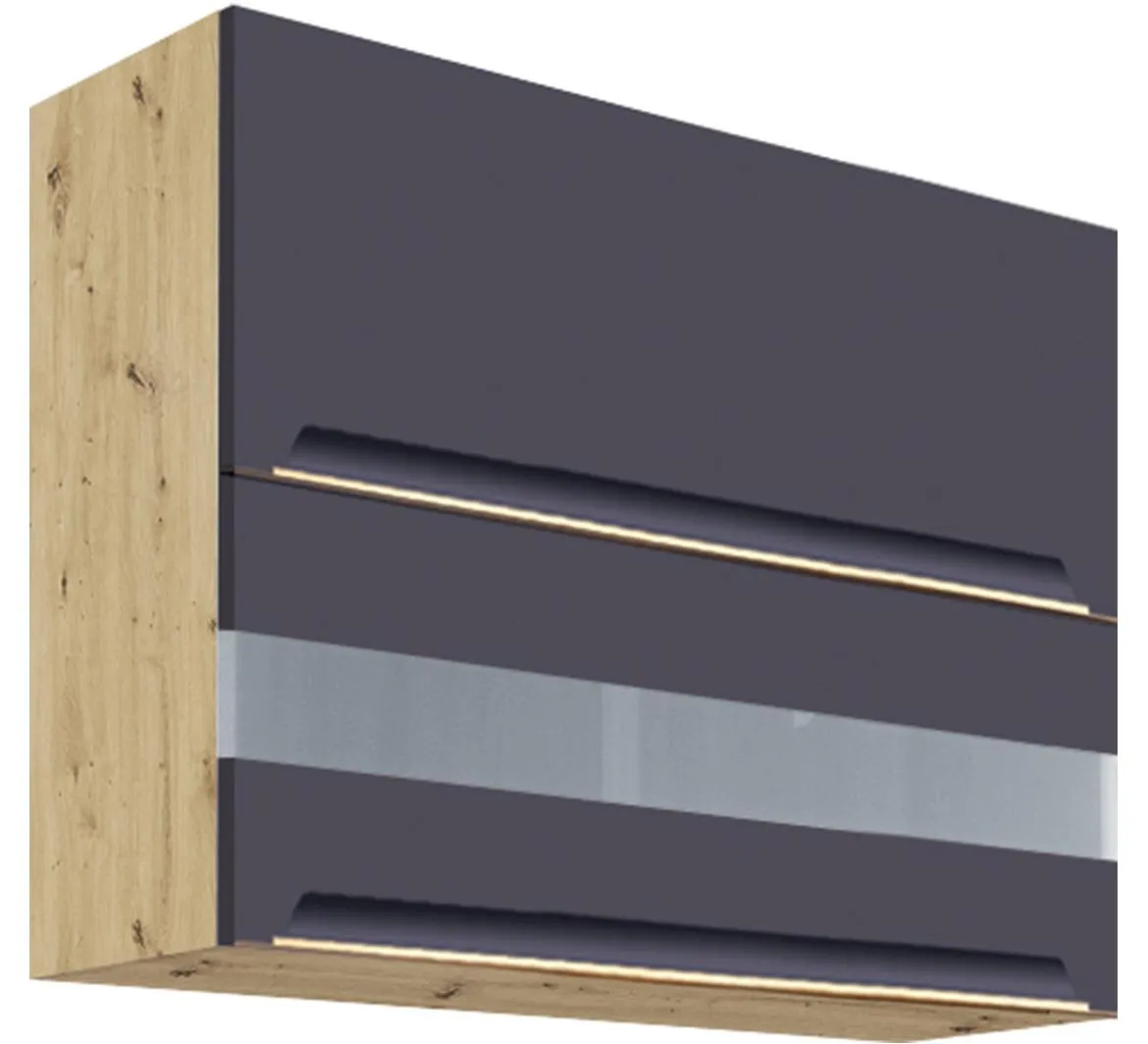 Glamour 42g kuhinjski element 90x32x72 natur (artisan hrast)/plavi