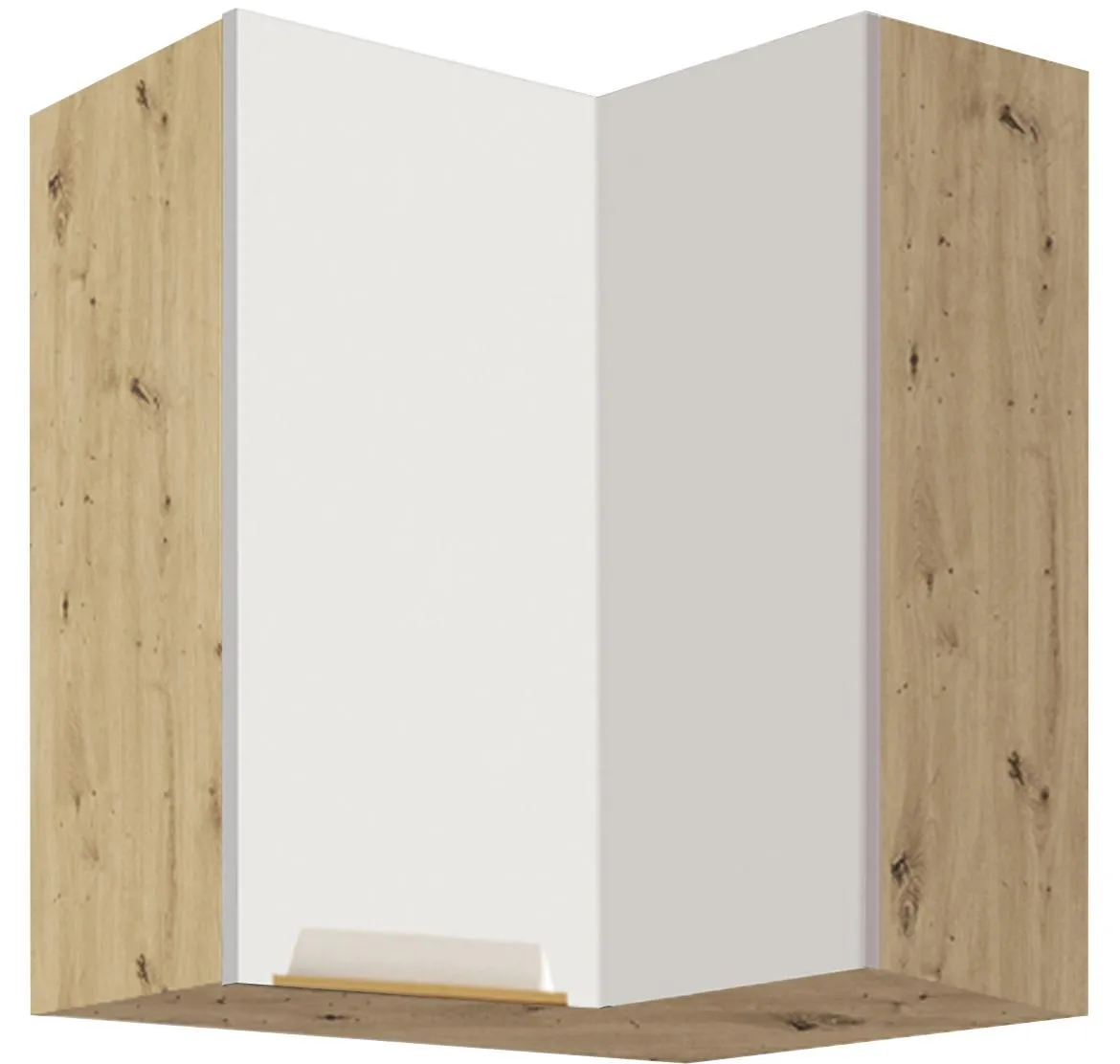 Glamour 54G ugaoni kuhinjski element 1 vrata 60x60x72 cm natur (artisan hrast)/beli