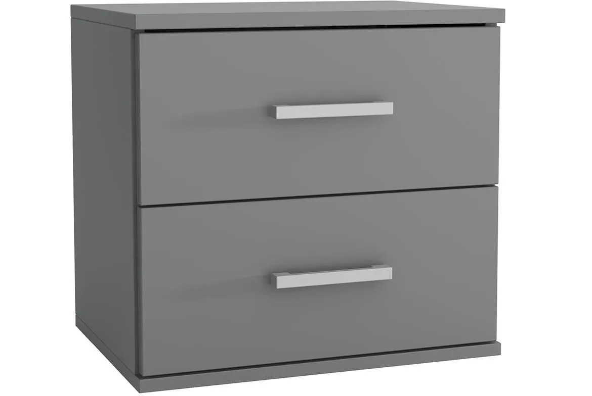 Goda II nocni ormaric 2 fioke 50x35x48 cm sivi