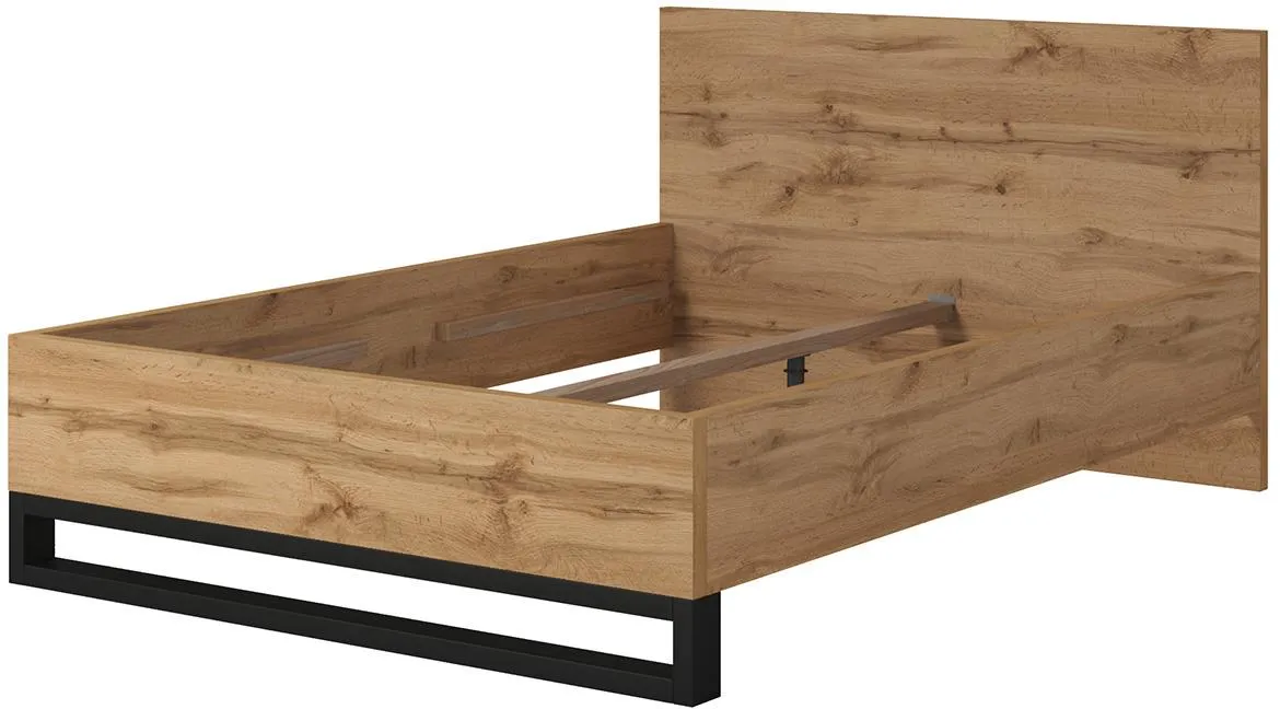 Halle S 31 160/200 krevet bez podnice 168x209x94 wotan hrast