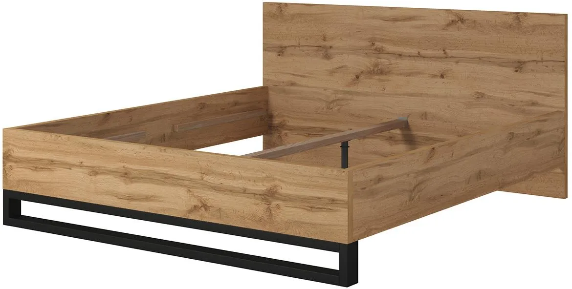 Halle S 32 180/200 krevet bez podnice 188x209x94 wotan hrast