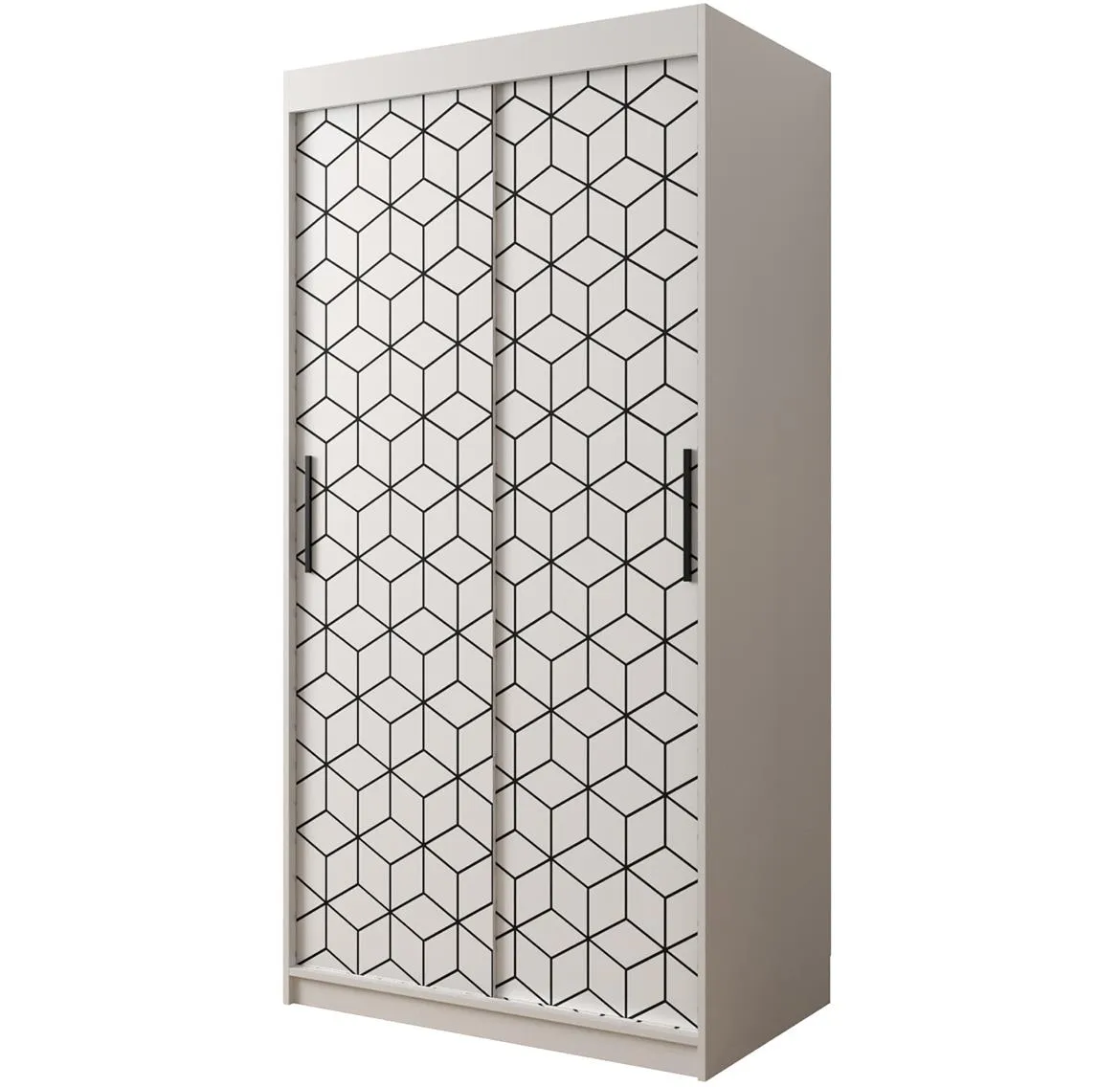 Hexagon ormar 2 vrata 100x62x200 cm beli