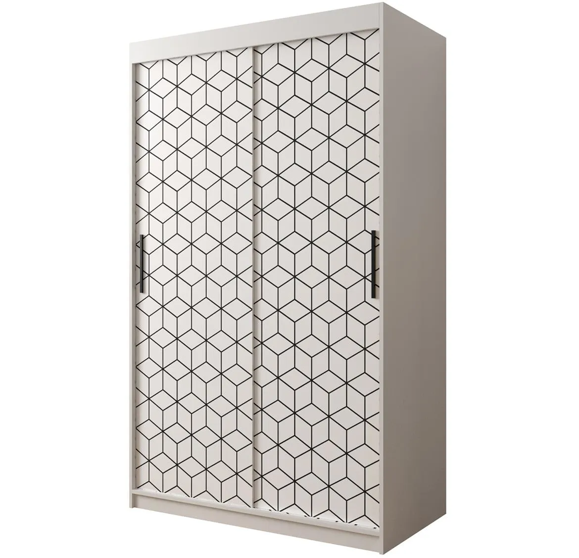 Hexagon ormar 2 vrata 120x62x200 cm beli
