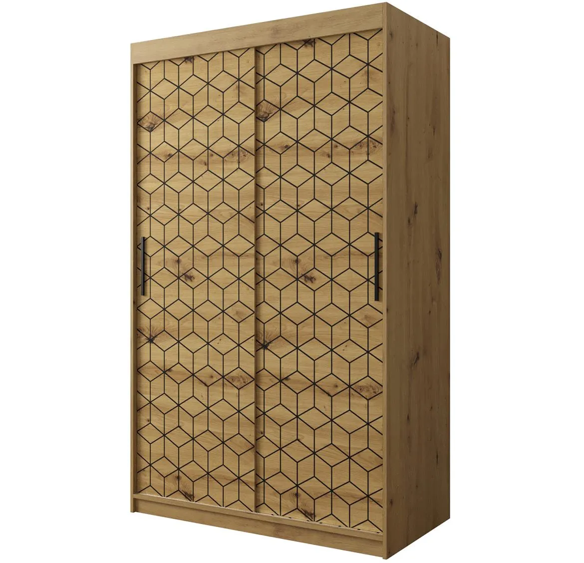 Hexagon ormar 2 vrata 120x62x200 cm natur (artisan hrast)