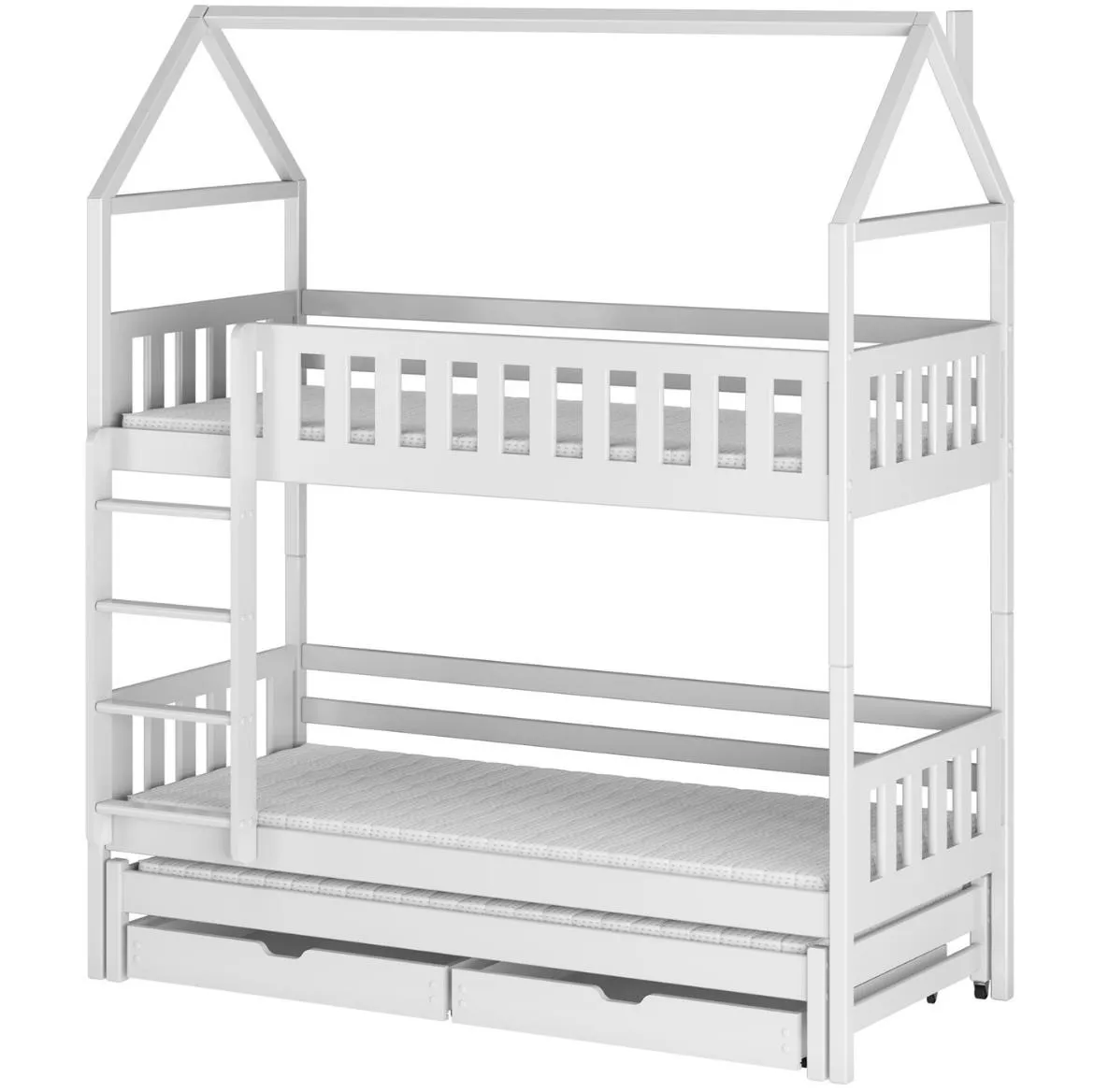 Iga krevet na kat 97x208x217 cm beli