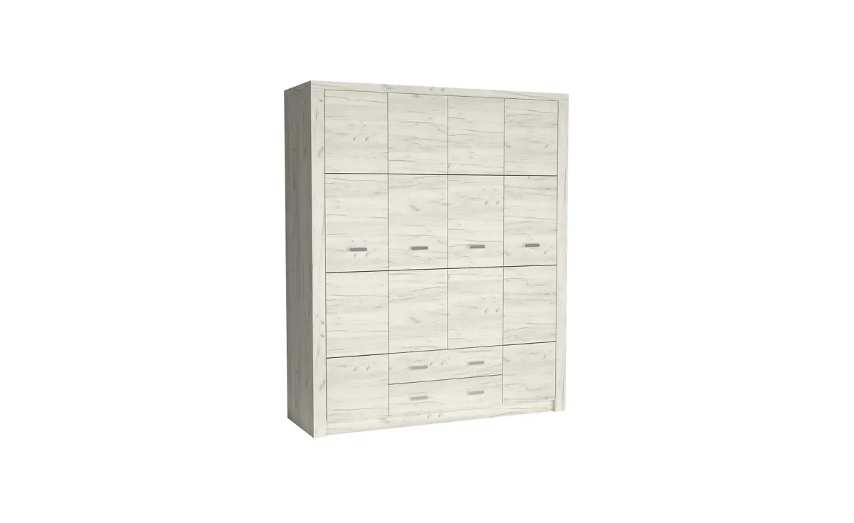 Indianapolis II ormar 4 vrata+2 fioke 178x58x214 cm beli