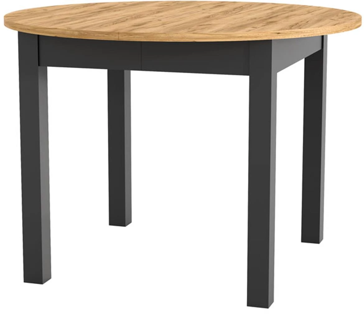 Indus produživi sto 105x105x75 cm hrast/crni