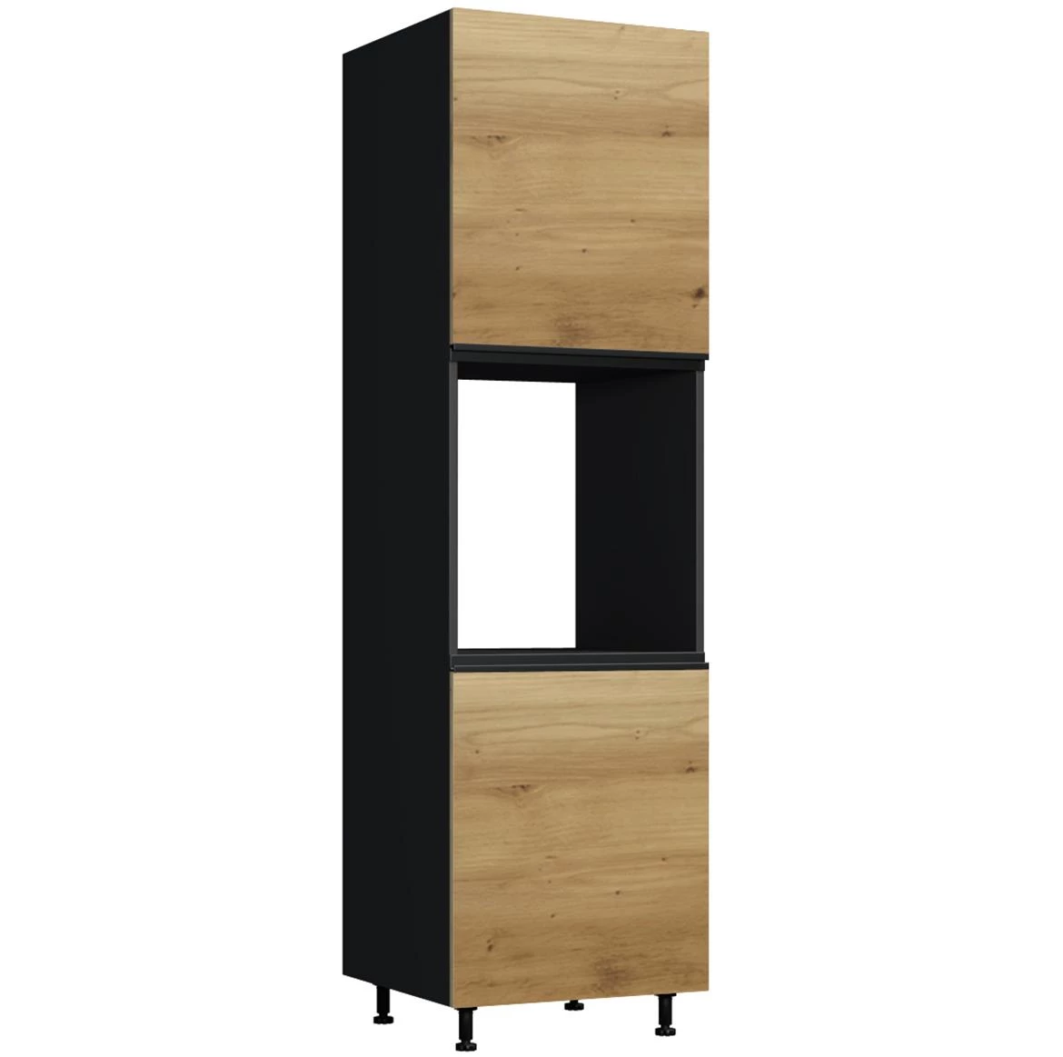 Industry D60 KU ormar za ugradnju rerne 2vrata 60x58x214 crni/artisan