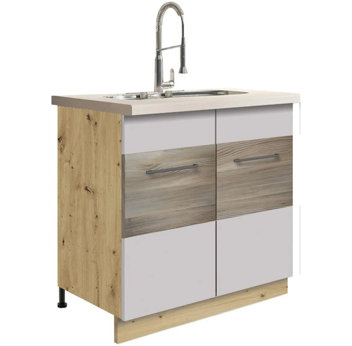 Infinity 12D kuhinjski element 2 vrata 80x51x82 cm latte/hrast