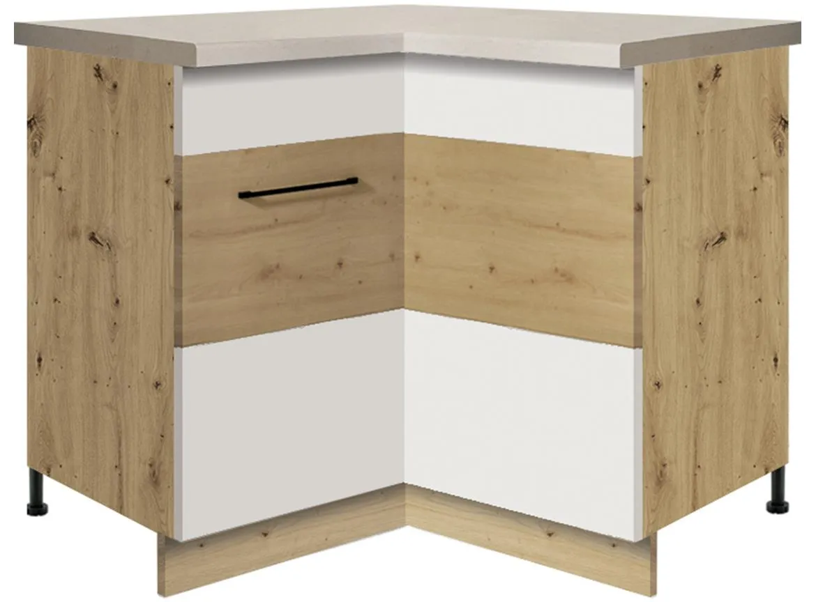 Infinity 16D kutni kuhinjski element 1 vrata 90x90x82 cm bela/hrast