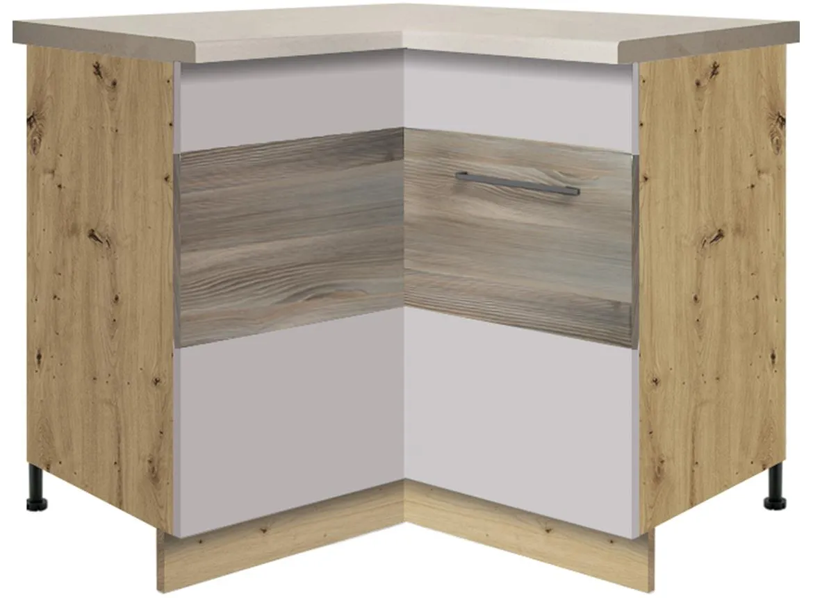 Infinity 16D kutni kuhinjski element 1 vrata 90x90x82 cm latte/hrast