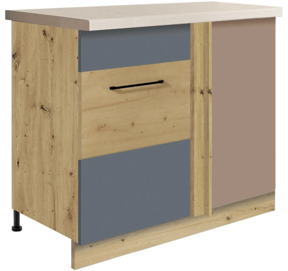 Infinity 24D L kuhinjski element 1 vrata 110x60x82 cm siva/hrast