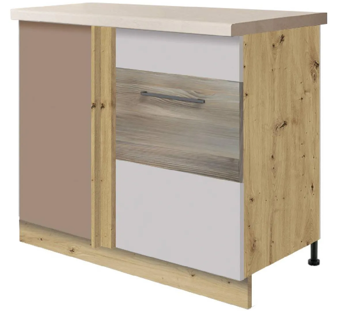 Infinity 25D P kuhinjski element 1 vrata 110x60x82 cm latte/hrast