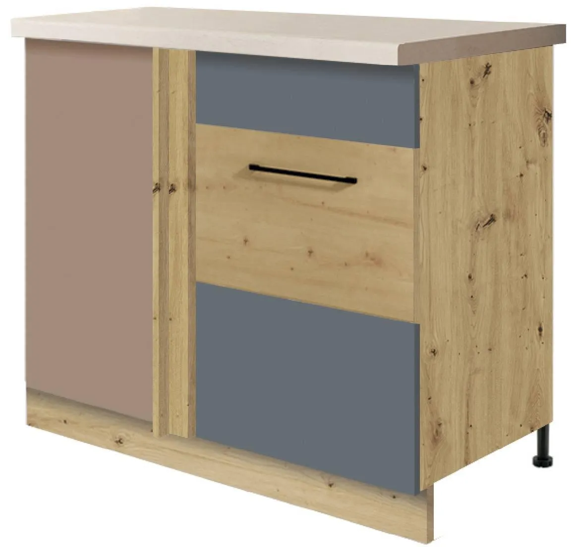 Infinity 25D P kuhinjski element 1 vrata 110x60x82 cm siva/hrast