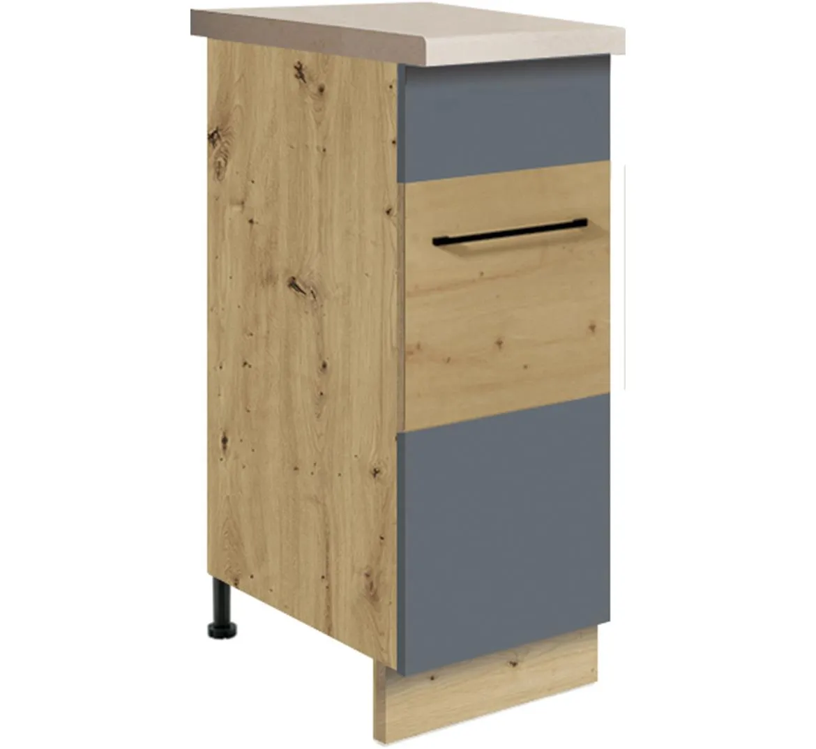 Infinity 26D kuhinjski element 1 fioka 30x51x82 cm siva/hrast