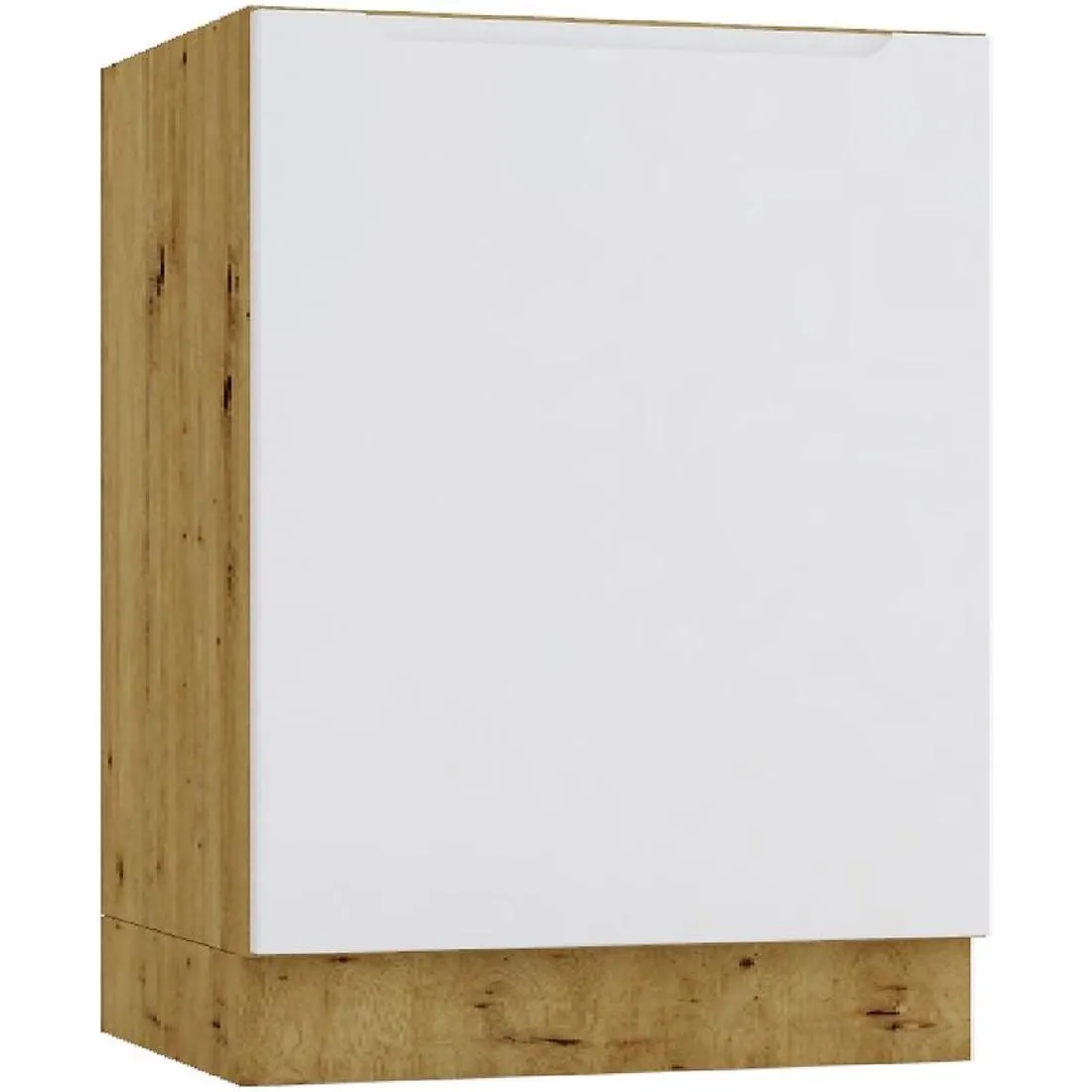 Isabel D60 PC kuhinjski ormaric D/L 60x44,6x82 svjetlo siva/hrast