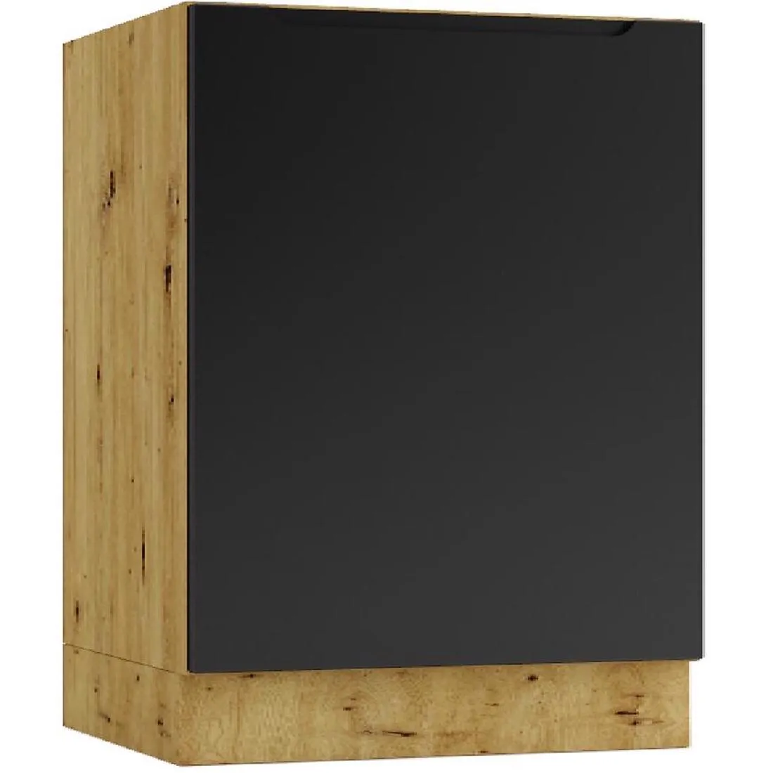 Isabel D60ZL kuhinjski ormaric P/L 60x44,6x82 crna/hrast