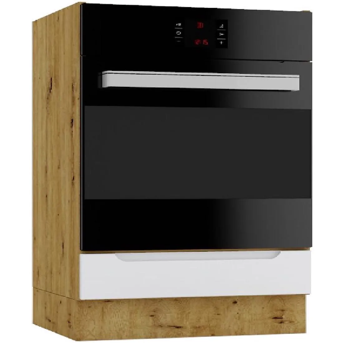 Isabel DK60 kuhinjski ormaric, 60x51x82 svjetlo siva/hrast