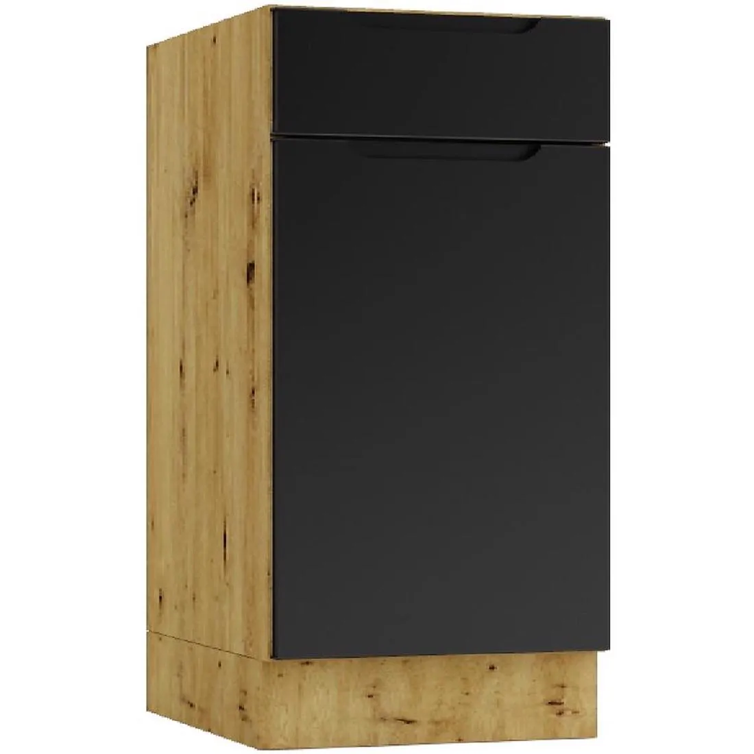 Isabel kuhinjski ormaric D40S/1 P/L 40x44,6x82 crna/hrast