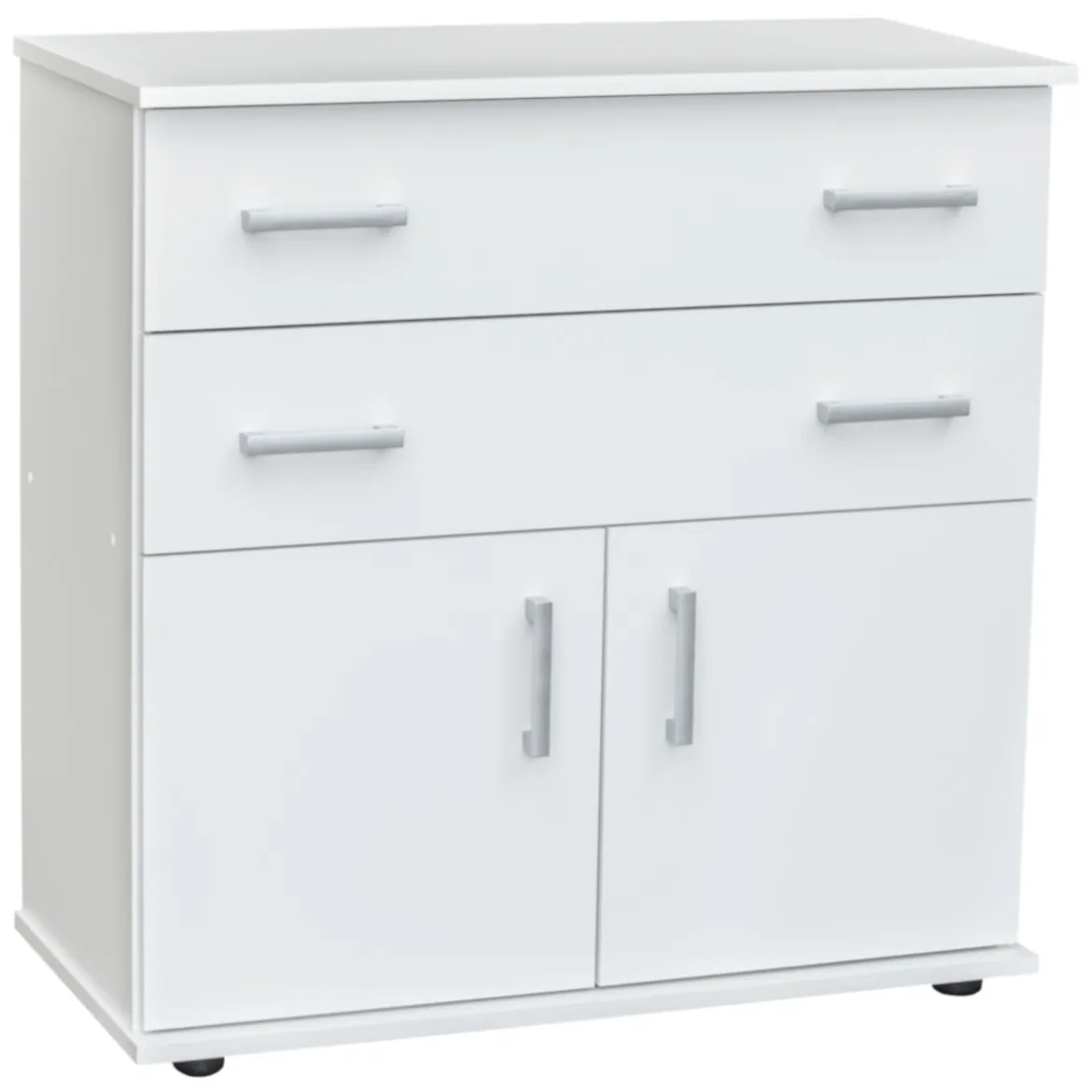 Iwa komoda 2 vrata + 2 fioke 93,5x45x93,5 cm bela