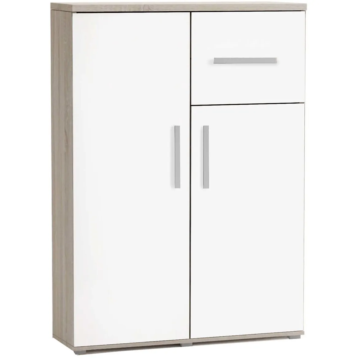 Jacob I komoda 2 vrata + 1 fioka 75x33x85 cm natur (sonoma hrast)/ bela