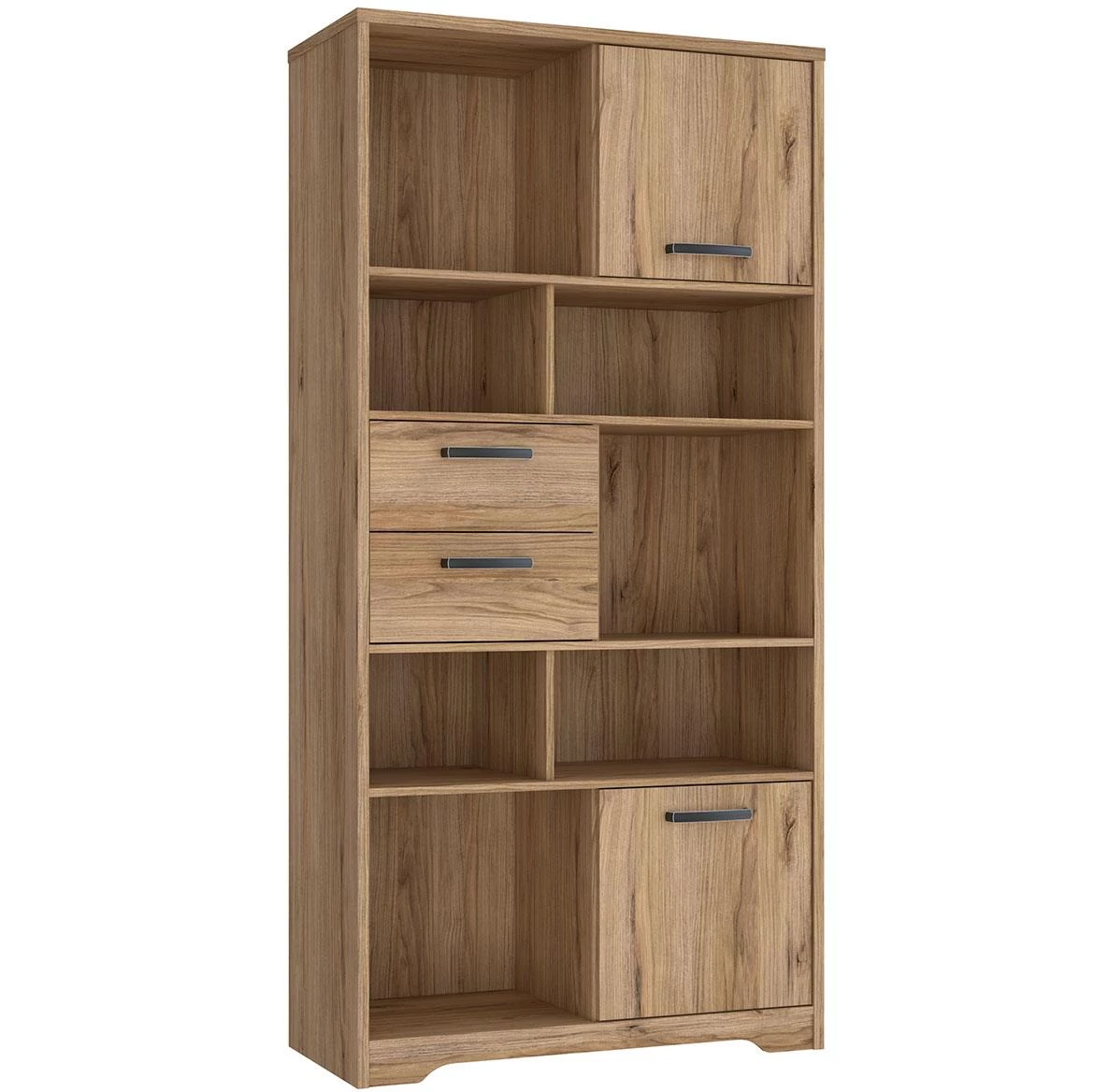 Jodaki JDKR721-D89 polica 2 vrata+2 fioke+7 otvora 94,5x42x192,4 cm hrast