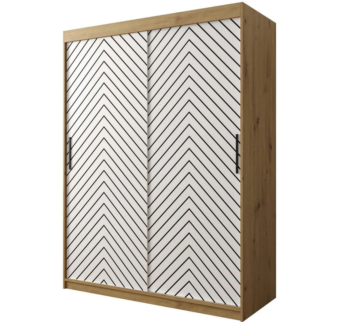 Jode 1 ormar 2 vrata 150x62x200 natur(artisan) /bela/crna