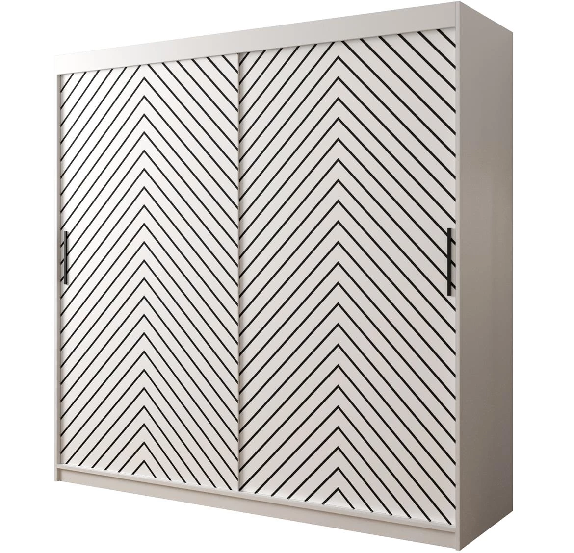 Jode 1 ormar 2 vrata 200x62x200 bela /bela/crna