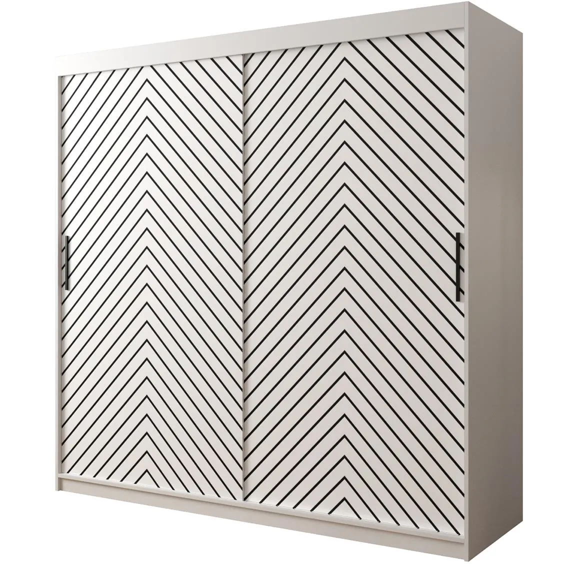 Jode 1 ormar 2 vrata 200x62x200 bela /bela/crna