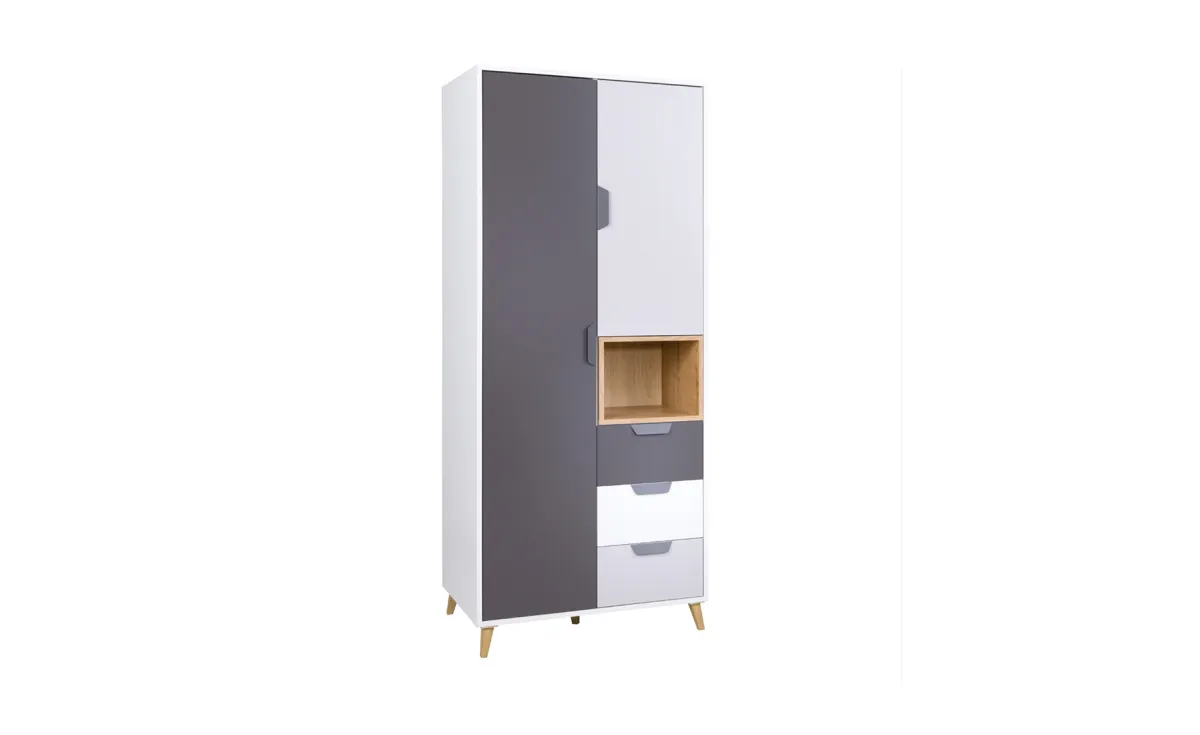 Joker ormar 2 vrata+3 fioke 80x55x190 cm