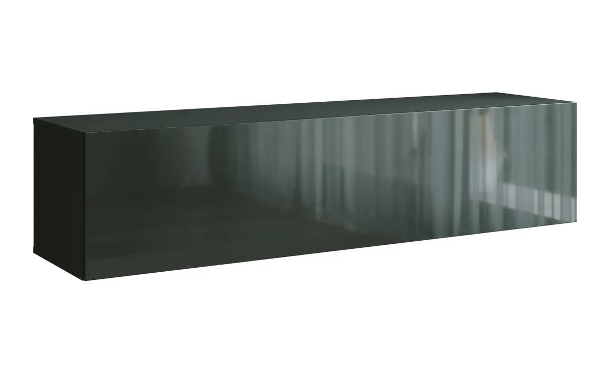 Joy tv komoda 1 vrata 150x38x35 cm crna visoki sjaj