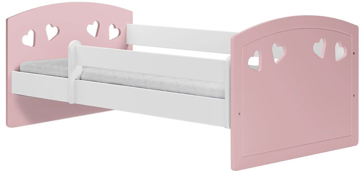 Julia krevet sa podnicom 90x144x65 cm belo/rozi