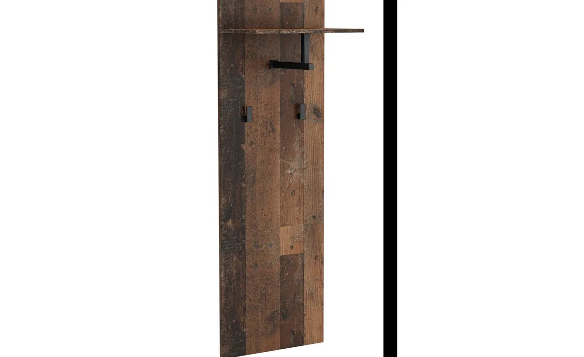Justus zidni panel / vešalica 48,2x140 antracit / old style