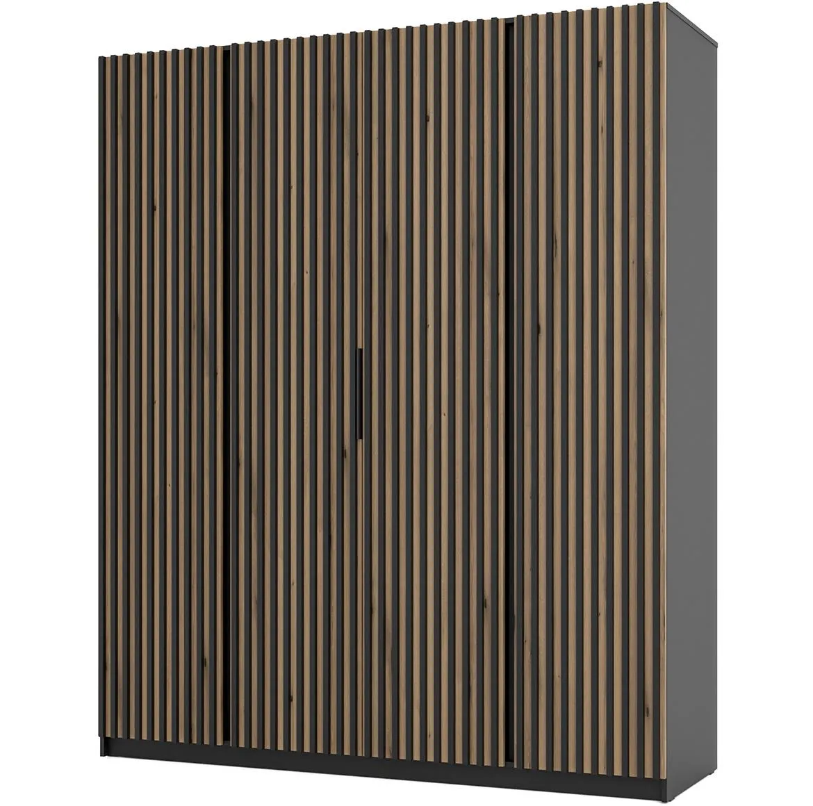 Kaja BL/EV-BL 4LAM ormar 4 vrata 200x62x239 cm crni