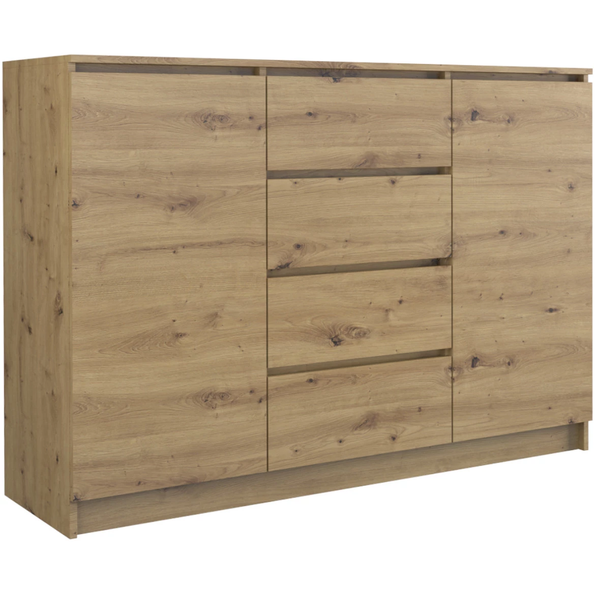 Karo komoda 2 vrata + 4 fioke 120x40x97 cm hrast