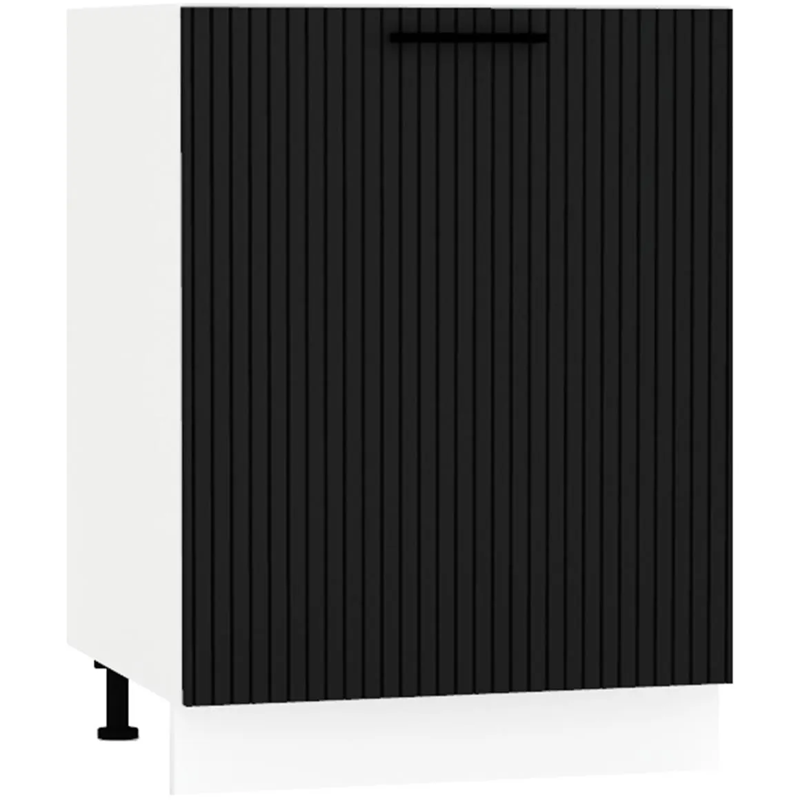 Kate d60 pl kuhinjski element 1 vrata 60x52,4x82 cm belo/crni