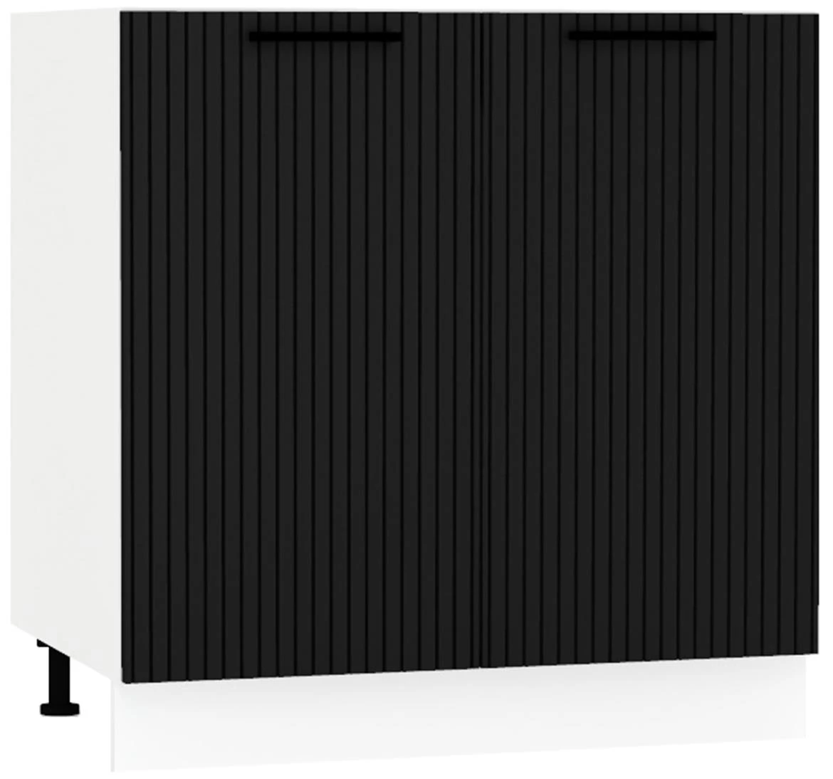 Kate d80 kuhinjski element 2 vrata 80x52,4x82 cm belo/crni